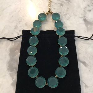 Jcrew green stone statement necklace